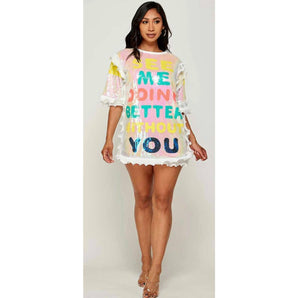 “Better Without You” Sequins Dress - The Trap Doll Hou$e Boutique “Better Without You” Sequins Dress