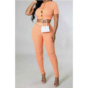 “Papaya” Two-Piece Set - The Trap Doll Hou$e Boutique “Papaya” Two-Piece Set